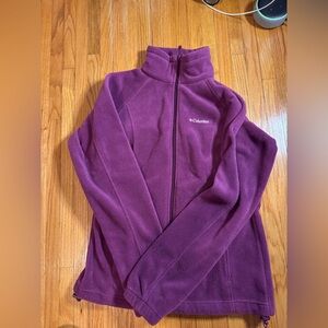 Columbia Women’s Small Purple Zip-Up Fleece Jacket – Like New